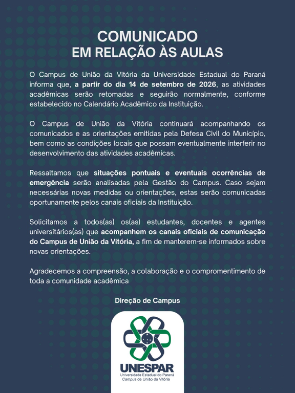 unespar_campus_uniao_da_vitoria_banner_comunicado_14-09-2026_retorno_aulas_condicoes_climaticas.png