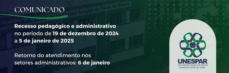 Comunicado 03/2024: Recesso de fim de ano