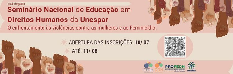 Propedh abre inscrições para IV Seminário Nacional de Educação em Direitos Humanos