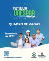 São 160 vagas em cursos de graduação, para ingresso ainda em 2026.